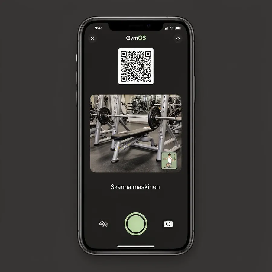 Skanna QR-koden på maskinen