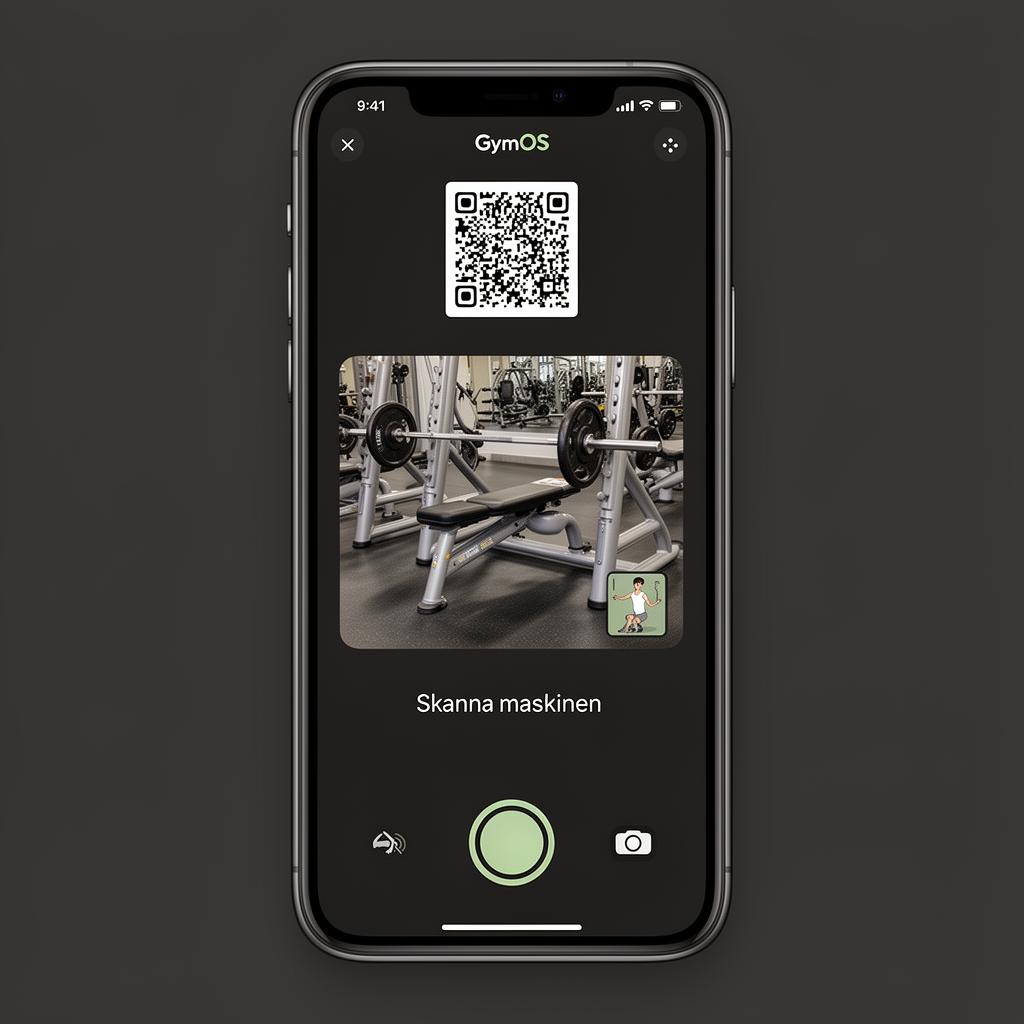 Skanna QR-koden på maskinen